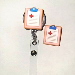 Medical Clipboard Retractable Badge & Jibbitz Charm